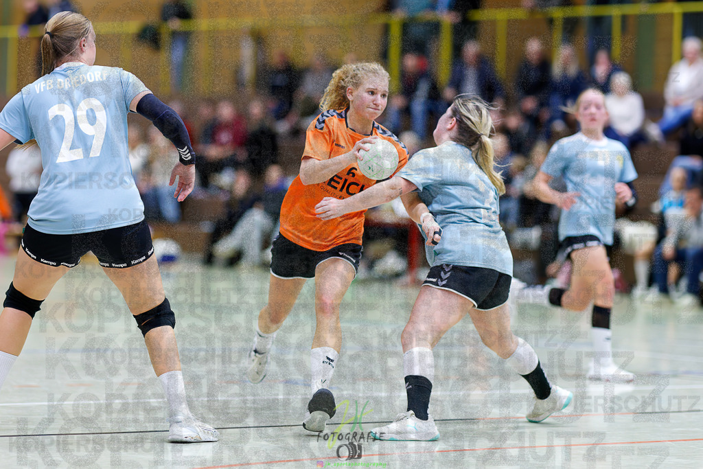 Bezirksliga weibl. A-Jugend; HSG Eibelshausen/Ewersbach - VfB Driedorf | Bezirksliga weibl. A-Jugend; HSG Eibelshausen/Ewersbach - VfB Driedorf am 30.10.2025 in Eibelshausen (Holderberghalle)Photo © 2025 - Jörg Heinrich - Realisiert mit Pictrs.com
