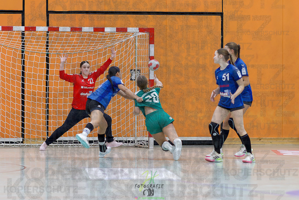 Jugenbundesliga wJB; HSG Kleenheim/Langgöns - SG Kappelwindeck/Steinbach | Jugenbundesliga wJB; HSG Kleenheim/Langgöns - SG Kappelwindeck/Steinbach am 23.11.2025 in Oberkleen (Weidig-Halle)Photo © 2025 - Jörg Heinrich - Realisiert mit Pictrs.com