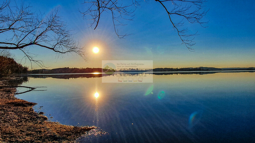 Förmitzspeicher Sonnenuntergang Winter | Impressionen rund um Hochfranken - Frankenwald - Fichtelgebirge - Realisiert mit Pictrs.com