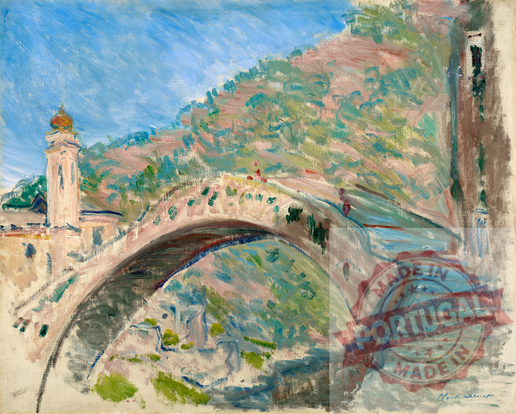 Claude Monet's Bridge at Dolceacqua (1884) famous painting. Original from the Sterling and Francine Clark Art Institute. Digitally enhanced by rawpixel. | Claude Monet's Bridge at Dolceacqua (1884) famous painting. Original from the Sterling and Francine Clark Art Institute. Digitally enhanced by rawpixel. - Realized with Pictrs.com
