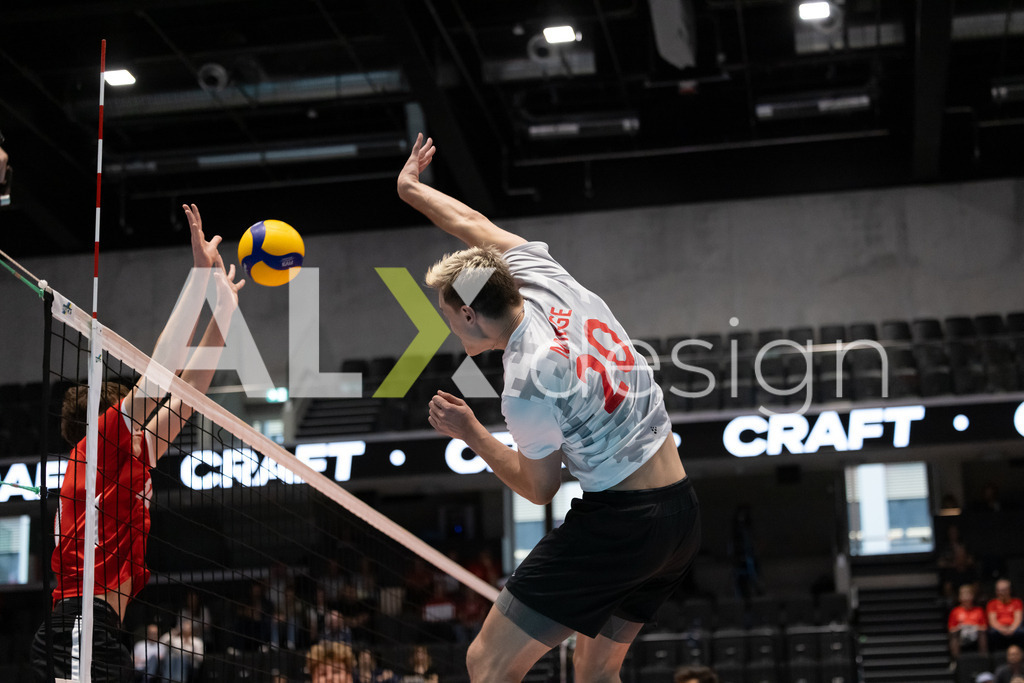 Luxembourg v Switzerland - CEV European League Men | KRIENS, SWITZERLAND - JUNE 12: LARS MIGGE of Switzerland during the CEV European League match between Luxembourg and Switzerland at Pilatus Arena on June 12, 2026 in Kriens, Switzerland. - Realisiert mit Pictrs.com