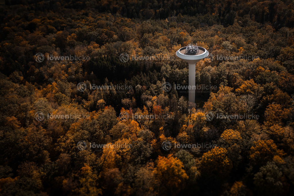 Wasserturm im Eichert bei Göppingen im Herbst | löwenblicke | shop
