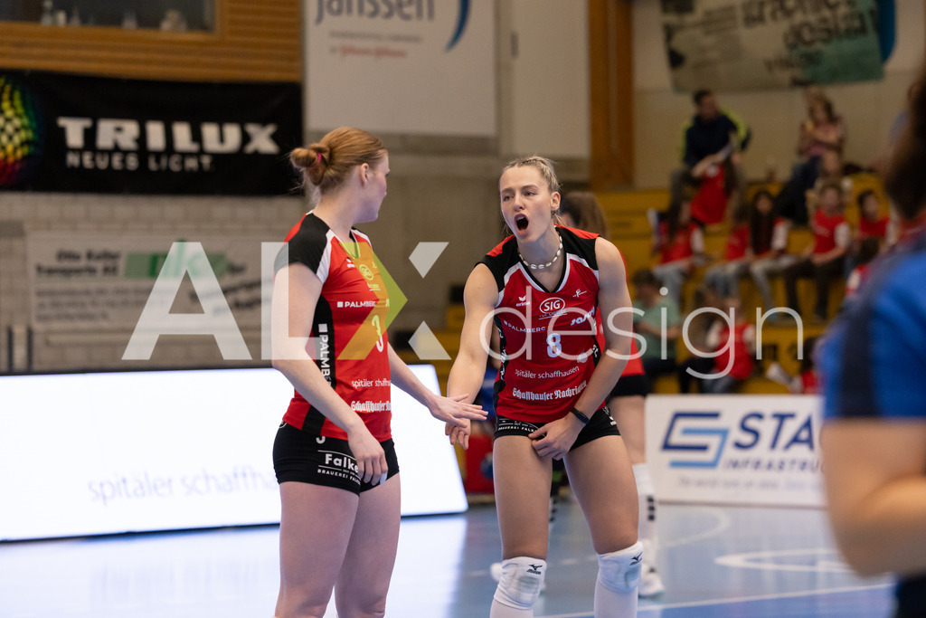 Volleyball I Frauen I Saison 2025-2026 I Volleyball NLA | Women I 1/2 Finals I  VC Kanti Schaffhausen - Sm'Aesch Pfeffingen I 07.03.2026 | 8 Lina-Marie Lieb (DE) (VC Kanti Schaffhausen) – Aussen - Realisiert mit Pictrs.com