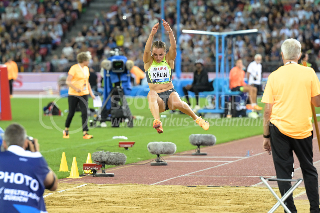 Leichtathletik: Weltklasse Zürich | 08.09.2022, Zürich, Letzigrund, Leichtathletik: Weltklasse Zürich, KÄLIN Annik (SUI) im Weitsprung der Frauen. - Realisiert mit Pictrs.com