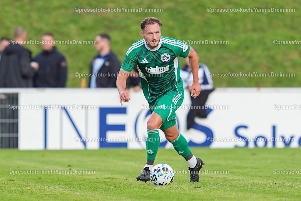 xYDR16072501066 | 16.07.2025, xydrx, Fußball, VFB Homberg - MSV Duisburg, Testspiel, PCC-Stadion: Florian Egerer (MSV Duisburg #28)