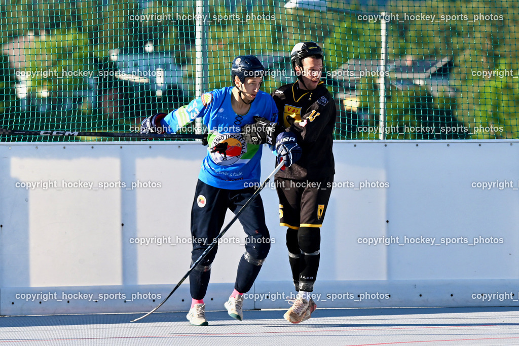 VAS Ballhockey Villach vs. ASKÖ Villach Ballhockey | #53 Nindler Elias SV ASKÖ Ballhockey, #15 Kronig Daniel VAS Ballhockey Villach, VAS Ballhockey Villach vs. ASKÖ Villach Ballhockey , VAS Ballhockey Villach vs. ASKÖ Villach Ballhockey  am 13.05.2026 in Villach (Alpen Arena ), Austria, (Photo by Bernd Stefan)