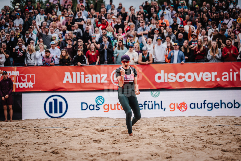 Beachvolleyball | Frauen | Allianz German Beach Tour 2025 | Tourstop Berlin | 24.08.2025 | Melanie Gernert jubelt