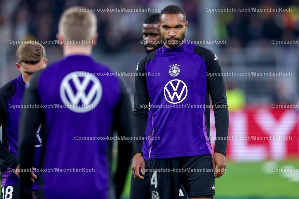 DFB23032502135 | 23.03.2025, Fußball, Viertelfinale UEFA Nations League, Deutschland - Italien, Signal Iduna Park, Saison 2024 2025: Jonathan Tah (GER #04) DFB regulations prohibit any use of photographs as image sequences and or quasi-video.