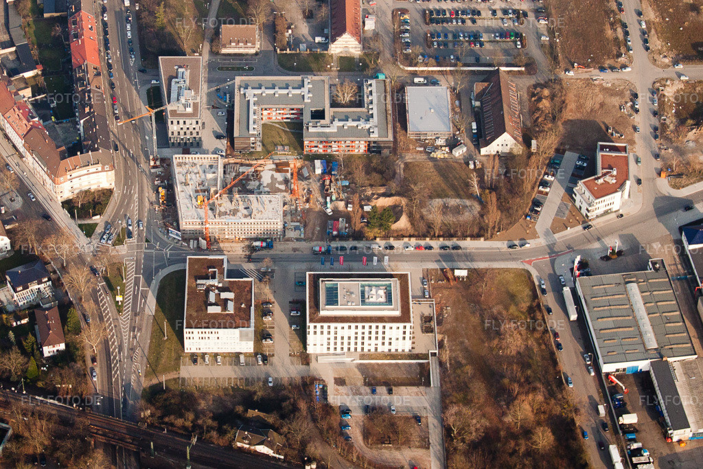 Luftbild: Neuostheim, Projekt EASTSITE der B.A.U. Bauträgergesellschaft mbH im Ortsteil Neuostheim in Mannheim im Bundesland Baden-Württemberg in Deutschland. Foto: IMG_25231.jpg vom 23.03.2010 durch Werner Riehm/FLY-FOTO.de