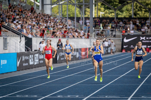 Deutsche Leichtathletik-Meisterschaften; Bochum-Wattenscheid, 25.07.2026 | 400m Vorlauf mit Johanna Martin (1. LAV Rostock), Annkathrin Hoven (TSV&nbsp;Bayer&nbsp;04&nbsp;Leverkusen); Deutsche Leichtathletik-Meisterschaften am 25.07.2026 im Lorheide-Stadion, Bochum-Wattenscheid (Nordrhein-Westfalen).
