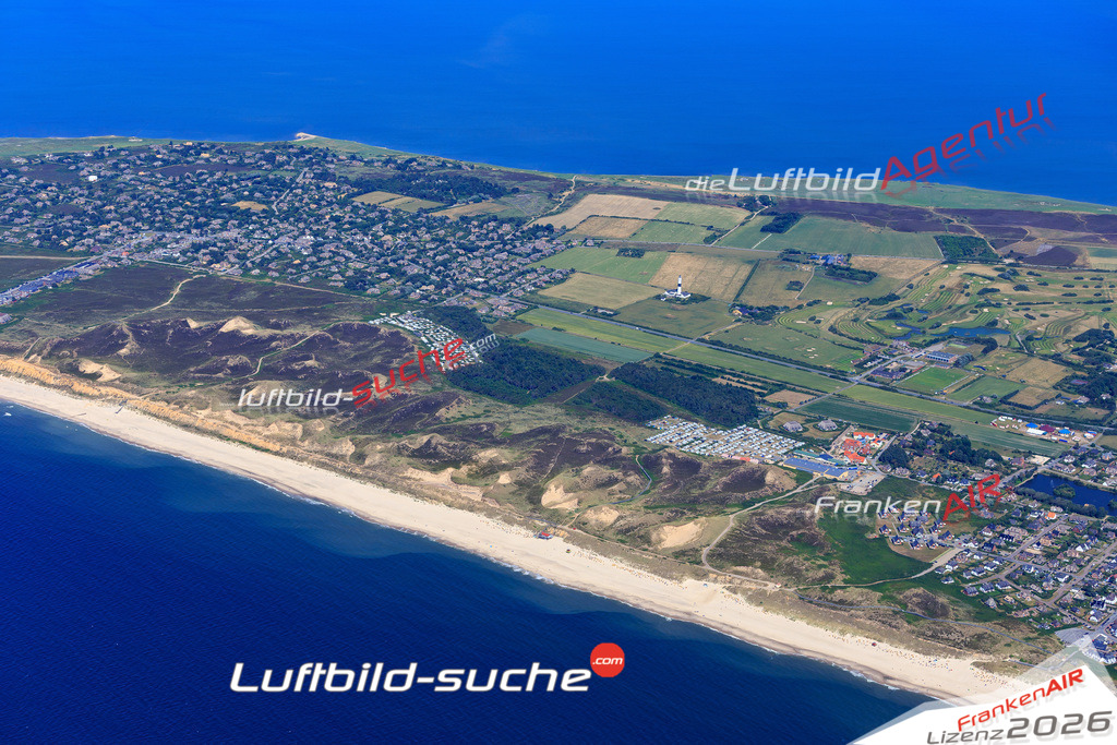 Die Luftbildaufnahme Kampen - Sylt wurde 2018 mittels Flugzeug (keine Drohne) erstellt. Perfekte Schärfe und Druck- Auflösung- Garantiert!