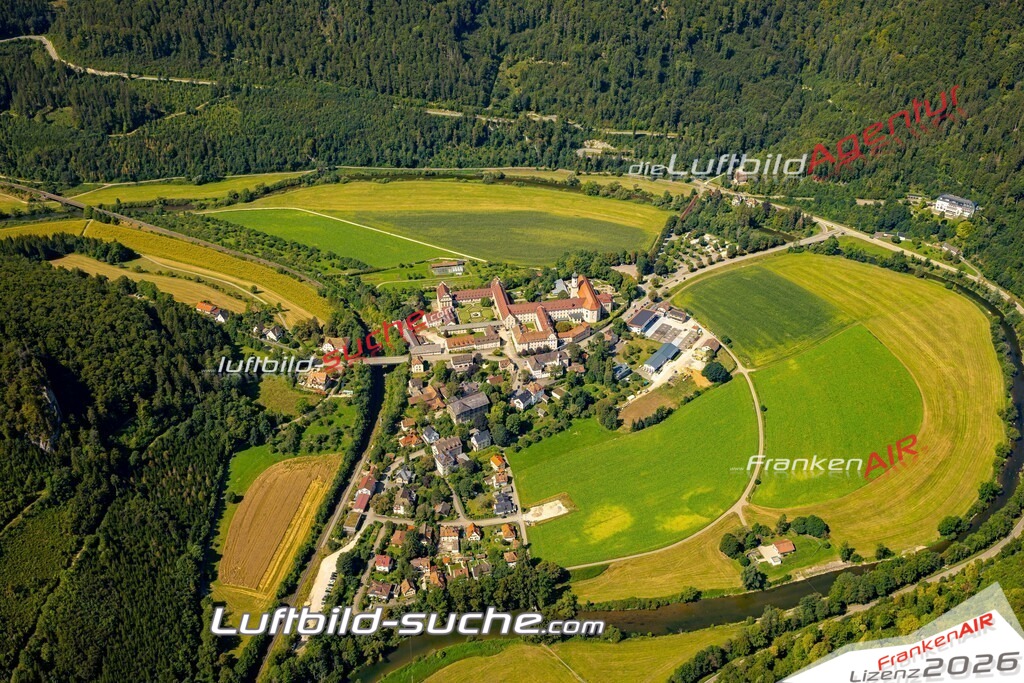 Das Luftbild zeigt :  Beuron - Die Luftaufnahme wurde 2024 vom UL-Flugzeug aus erstellt ( keine Drohne ) - Hochauflösende Luftaufnahme - Für grossformatige Ausdrucke geeignet. Die Geschenkidee !Mit Lizenz und Bildrechte bestellbar