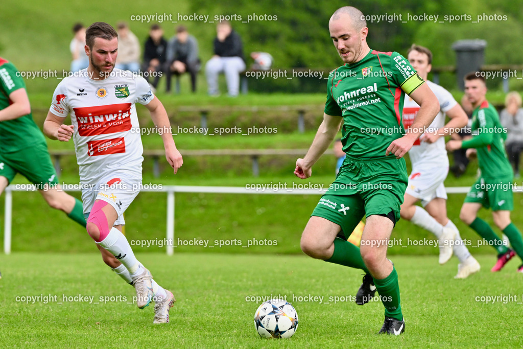FC ASKÖ Gmünd vs. Rapid Lienz  | #7 Antonel Cabraja Rapid Lienz, #3 Maximilian Kohlmaier Stranner ASKÖ Gmünd, FC ASKÖ Gmünd vs. Rapid Lienz , FC ASKÖ Gmünd vs. Rapid Lienz  am 02.06.2024 in Gmünd (Sportplatz Gmünd), Austria, (Photo by Bernd Stefan)