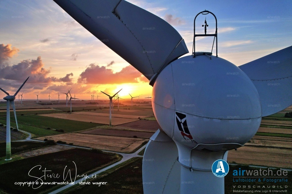 Windpark Breklumer-Koog | Luftbild, Windenergieanlagen, Enercon, Windpark Breklumer Koog