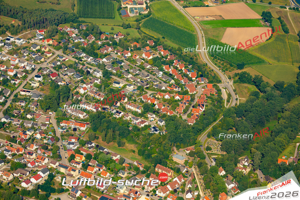 Das Luftbild zeigt : Petersgmünd Georgensgmünd - Die Luftaufnahme wurde 2024 vom UL-Flugzeug aus erstellt ( keine Drohne ) - Hochauflösende Luftaufnahme - Für grossformatige Ausdrucke geeignet. Die Geschenkidee !Mit Lizenz und Bildrechte bestellbar