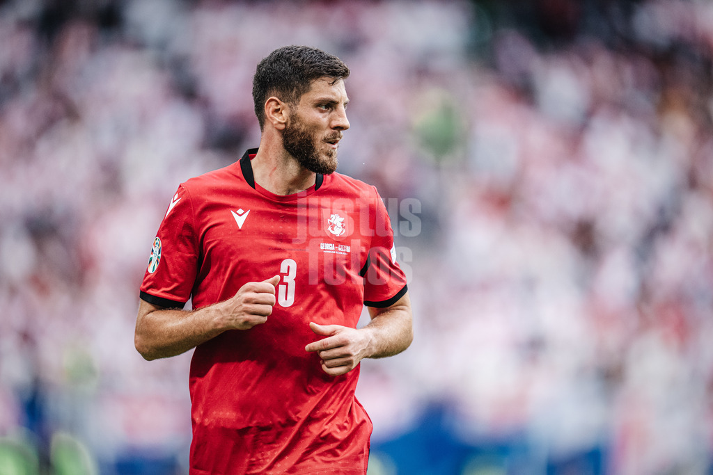 Fußball | Herren | UEFA-Fußball-Europameisterschaft 2024 | Gruppe B | Kroatien vs. Albanien | 19.06.2024 | Lasha Dvali (#3, Georgien) Portrait