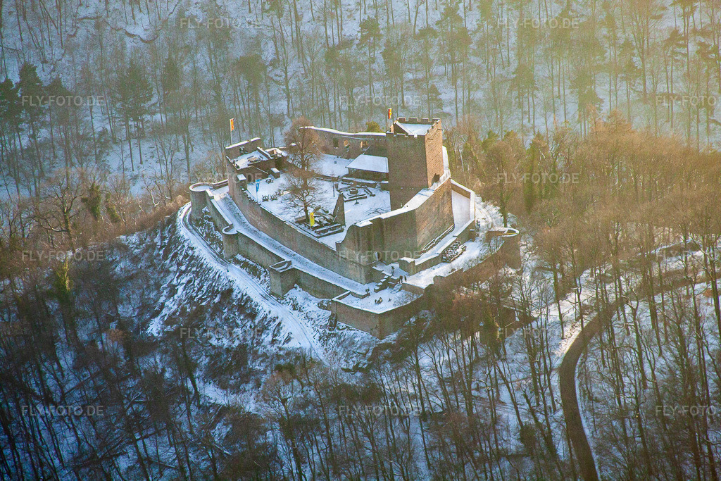 Ruine Landeck | Luftbild: Ruine Landeck in Klingenmünster im Bundesland Rheinland-Pfalz in Deutschland. Foto: IMG_24498.jpg vom 16.02.2010 durch Werner Riehm/FLY-FOTO.de - Realisiert mit Pictrs.com