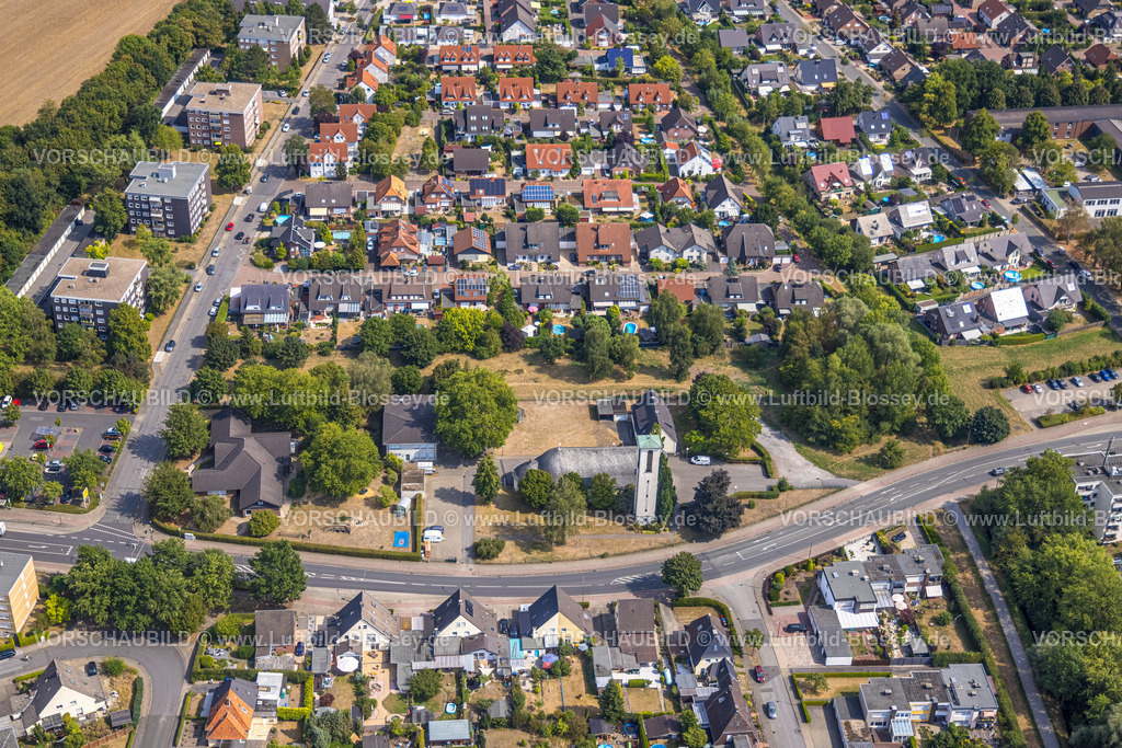 Hamm220809866Uentrop | Luftbild, St. Michael Kirche, Uentrop, Hamm, Ruhrgebiet, Nordrhein-Westfalen, Deutschland