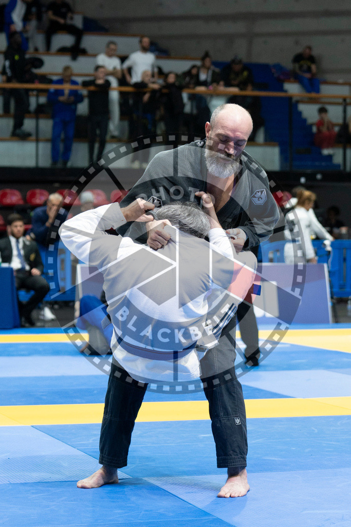 20240122PBB5406 | Fighters compete during the second day of the IBJJF European Championship in Paris, France, on January 22, 2024.