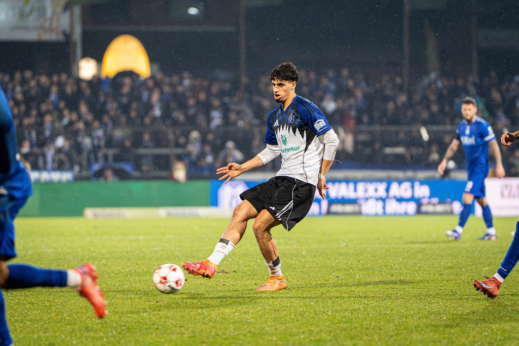 Fußball I Herren I Saison 2025-2026 I Regionalliga Nord I 24. Spieltag I SV Meppen - Hamburger SV II I 1332 | Otto Stange (19, Hamburger Sport Verein II) - Realisiert mit Pictrs.com