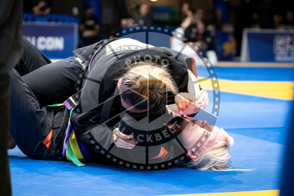 20240125PBB00639 | Fighters compete during the sixth day of the Brazilian Jiu-jitsu European Championship of the IBJJF in Paris, France, on January 25, 2024.