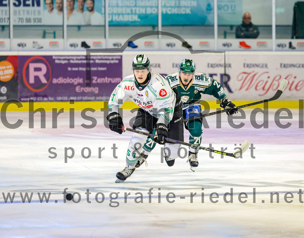 2025-09-21_039_TSV_Erding_gegen_Hoechstadter_Alligators | Erding, Deutschland, 21.09.2025:Eishockey, Oberliga Süd 2025 / 2026, 2. Spieltag, TSV Erding gegen Höchstadter Alligators, Endergebnis: 3:4Foto: Christian Riedel / fotografie-riedel.net