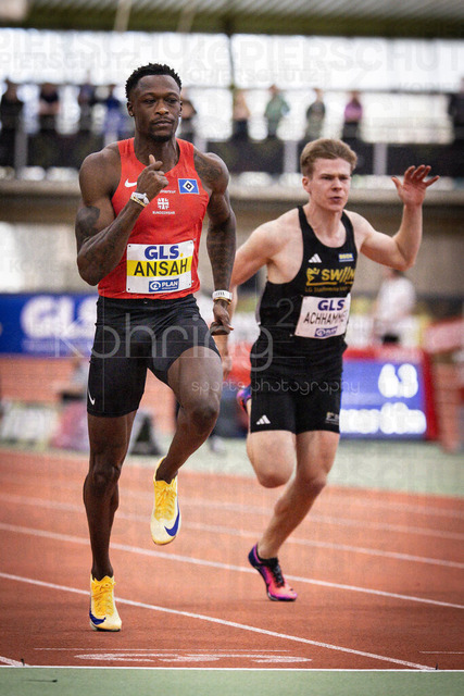 Deutsche Leichtathletik-Hallenmeisterschaften; Dortmund, 28.02.2026 | Owen Ansah (Hamburger SV, 229); Deutsche Leichtathletik-Hallenmeisterschaften am 28.02.2026 in der Helmut-Körnig-Halle in Dortmund. 