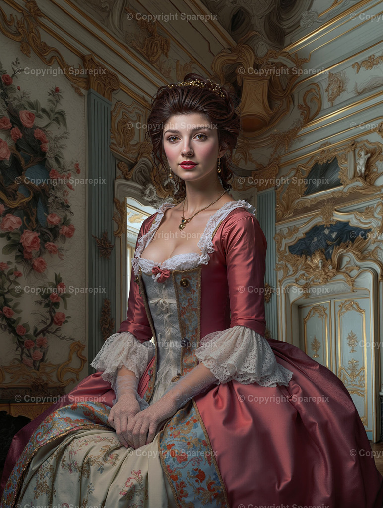 Palastdame_Portfolio | Compositing: AI-generated model + AI-generated backplate - Realisiert mit Pictrs.com