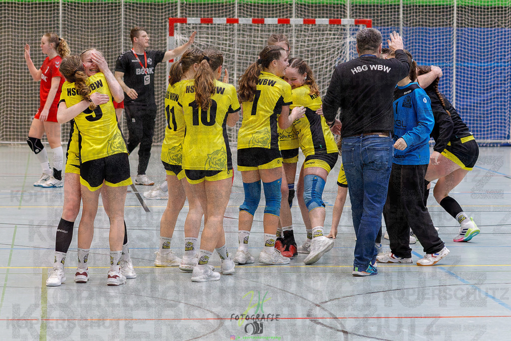 Hessenmeisterschaft wJC - Finale; HSG Kleenheim - HSG Weiterstadt/ Braunsh.Worf. | Hessenmeisterschaft wJC - Finale; HSG Kleenheim - HSG Weiterstadt/ Braunsh.Worf. am 22.03.2025 in Biedenkopf (Sporthalle Lahntalschule)Photo © 2025 - Jörg Heinrich - Realisiert mit Pictrs.com