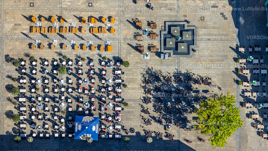 Dortmund230504246 | Luftbild, CafÃƒÆ’Ã†â€™Ãƒâ€ Ã¢â‚¬â„¢ÃƒÆ’Ã¢â‚¬Å¡Ãƒâ€šÃ‚Â© und Restaurant am Alter Markt mit Außengastronomie, Bläserbrunnen, City, Dortmund, Ruhrgebiet, Nordrhein-Westfalen, Deutschland