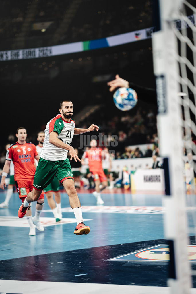 Handball | Herren | EHF EURO 2024 | European Championshop Men 2024 Final Tournament | Norwege vs. Portugal | 17.01.2023 | Leonel Fernandes (#21, Portugal, POR) wirft ein Tor