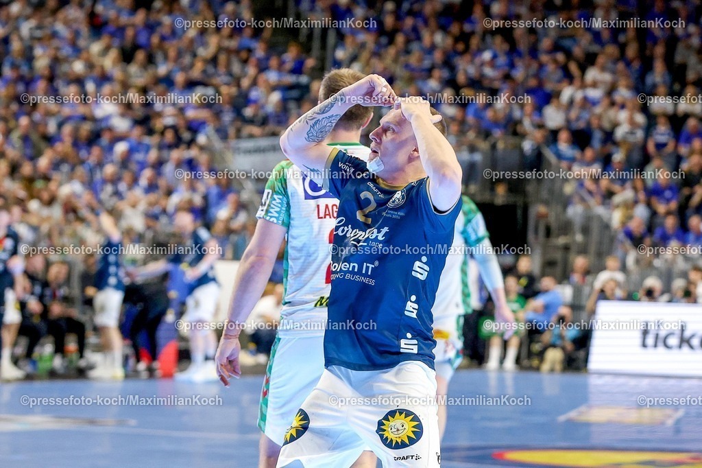xSSCx18042602051 | 18.04.2026, xsscx, Handball, DHB-Pokal Lidl Final4, Halbfinale, Bergischer HC - SC Magdeburg, Saison 2025 / 2026 Herren, Lanxess Arena, Köln: Noah Beyer (Bergischer HC #02) ärgert sich nach einem vergebenen Wurf Photo: xSandraxScherningxPressefotoKochx