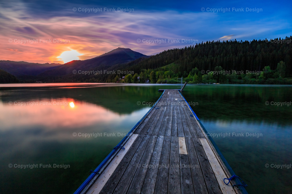 Sonnenuntergang am Erlaufsee | Entdecken Sie faszinierende Landschaftsbilder aus aller Welt. Von majestätischen Bergen bis zu wunderschönen Seen´n, meine Galerie bietet einzigartige Wandbilder, die jeden Raum bereichern. 