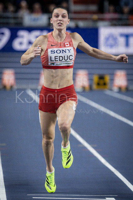 World Athletics Indoor Championships Kujawy Pomorze 26, 21.03.2026 | TORUN, POLAND - MARCH 21: Audrey LEDUC (CAN) during the women's 60m semi-final during the World Athletics Indoor Championships Kujawy Pomorze 26 on day 2 / session 2 at Kujawsko-Pomorska Arena Torun on March 21, 2026 in Torun, Poland. 