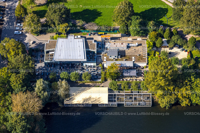 Duisburg241003279 | Luftbild, Seehaus und Tribüne am Bertasee, Neudorf, Duisburg, Ruhrgebiet, Nordrhein-Westfalen, Deutschland