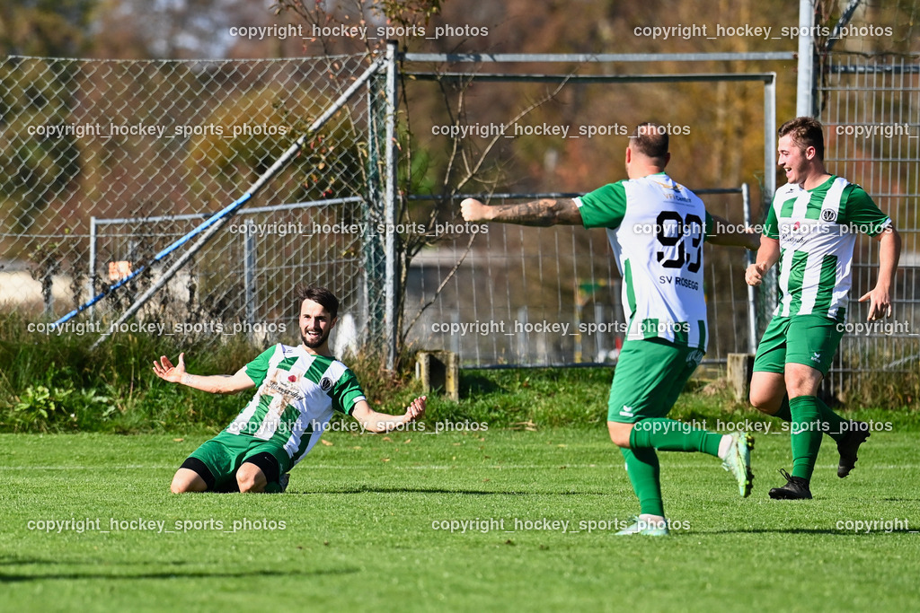 SV Rosegg vs. SC Magdalen 26.10.2022 | Jubel SV Rosegg, #9 Ante Cavar, #15 Christopher Trinkl, #93 Blaz Sujica