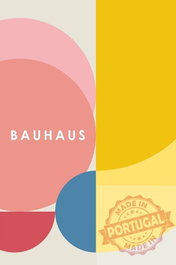 Bauhaus style abstract geometric poster design | Bauhaus inspired graphic design artwork featuring abstract shapes and vibrant colors - Realisiert mit Pictrs.com
