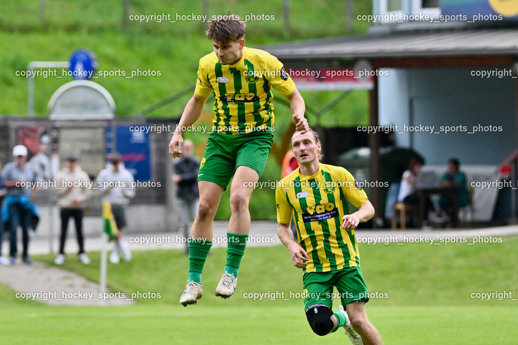 WSG Radenthein vs. St. Michael ob Bleiburg | #80 Markus Florian Gruber WSG Radenthein, #3 Max Unterwandling WSG Radenthein, WSG Radenthein vs. St. Michael ob Bleiburg, WSG Radenthein vs. St. Michael ob Bleiburg  am 15.06.2024 in Radenthein (Sportplatz Radenthein), Austria, (Photo by Bernd Stefan)