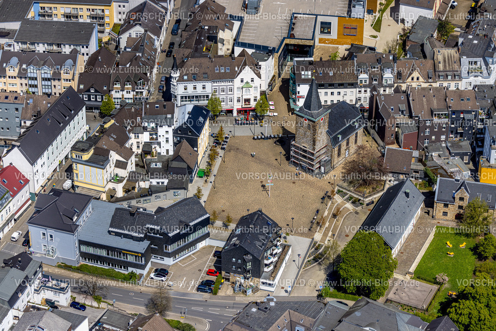 Velbert230407430 | Luftbild, Evang. Alte Kirche, Marktplatz Am Offers, Velbert, Ruhrgebiet, Nordrhein-Westfalen, Deutschland