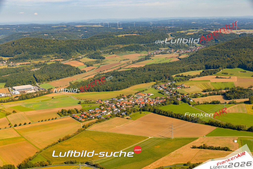 Schöne Luftaufnahme Demmelsdorf Schesslitz - Die Luftaufnahme wurde 2025 vom Flugzeug heraus erstellt ( keine Drohne ) - Hochauflösende Luftaufnahme - für professionelle Ausdrucke geeignet. Die Geschenkidee !Mit Lizenz und Bildrechte bestellbar