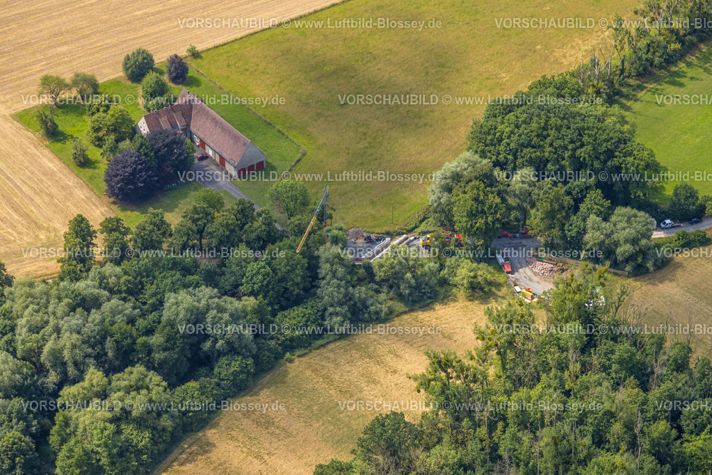 Hamm250701705Rhynern | Luftbild, Baustelle und Bauarbeiten Seseke Brücke, Kumper Landstraße, Stadtbezirk Rhynern, Hamm, Ruhrgebiet, Nordrhein-Westfalen, Deutschland