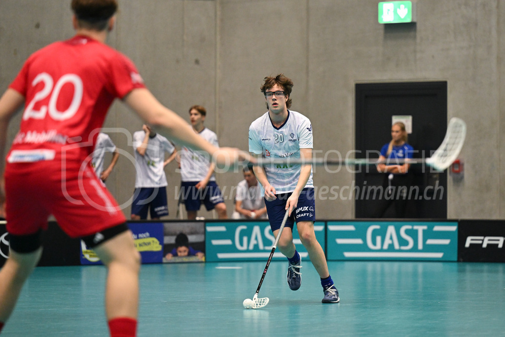 Switzerland B U19 vs Finland U19 - 2. February 2024 | Switzerland B U19 vs Finland U19
U19 Men International Matches in Switzerland
GoEasy Arena, Siggenthal Station
Finland defender #20 Ilmo Leino.
Credit: Markus Aeschimann | <a href="https://www.markus-aeschimann.ch">Sportfotografie Markus Aeschimann</a> | <a href="https://www.instagram.com/sportfotografie.aeschimann">@sportfotografie.aeschimann</a> - Realisiert mit Pictrs.com