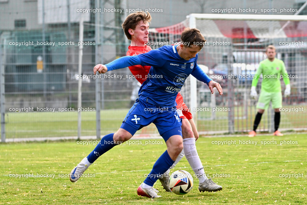 KAC 1909 vs. Union Matrei | #28 Michael Berger Union Matrei, #2 Tim Tassotti KAC 1909, KAC 1909 vs. Union Matrei, KAC 1909 vs. Union Matrei am 21.03.2026 in Klagenfurt (Sportplatz KAC), Austria, (Photo by Bernd Stefan)