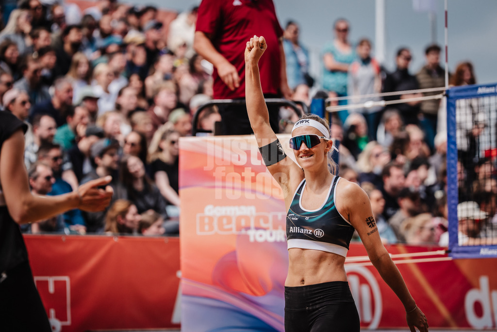 Beachvolleyball | Frauen | Allianz German Beach Tour 2025 | Tourstop Düsseldorf | 18.05.2025 | Sandra Ittlinger jubelt