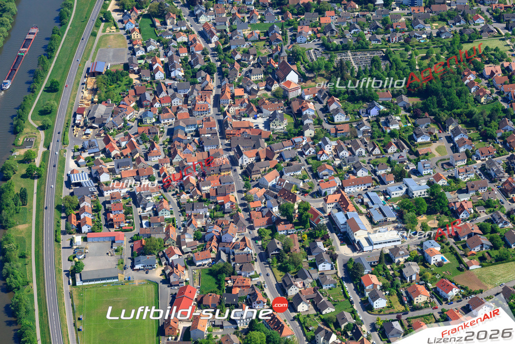 Das Luftbild der Stadt Bischberg wurde 2018 vom Flugzeug heraus erstellt (keine Drohne) Aufnahmehöhe ca.400 Meter- hohe Auflösung für beste Druck-Qualität