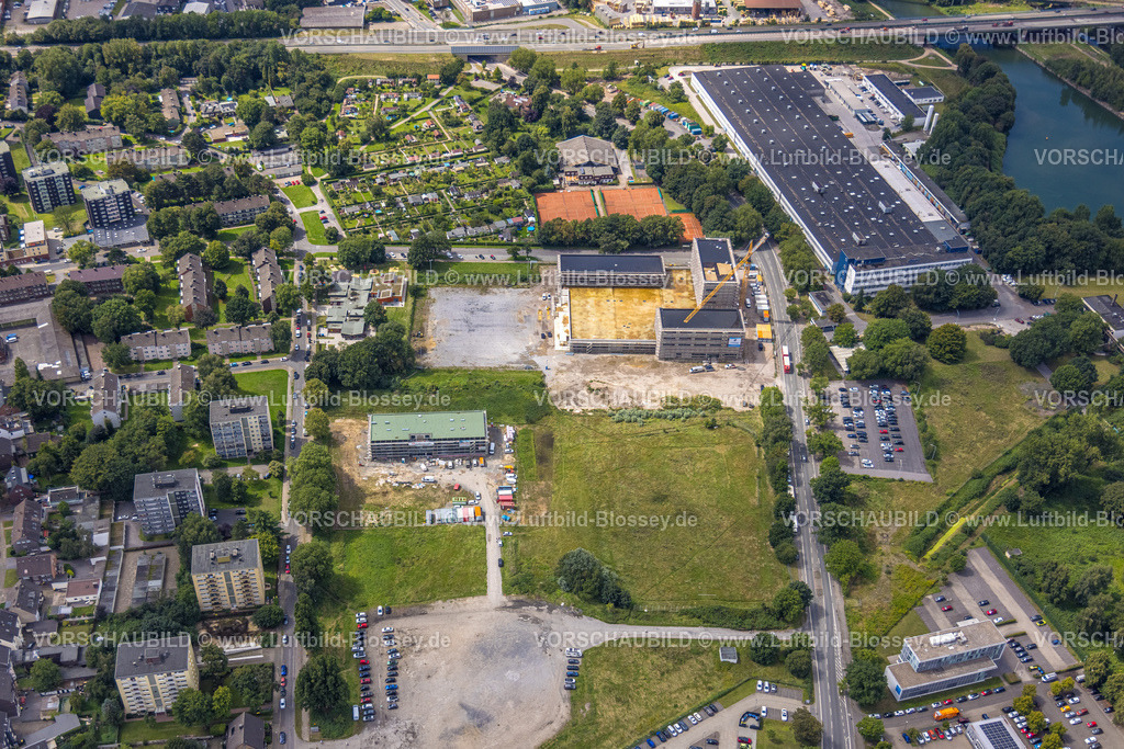 Herne230802683 | Luftbild, Sinterwerke, Baustelle und Neubau Kaiserquartier, Baukau, Herne, Ruhrgebiet, Nordrhein-Westfalen, Deutschland