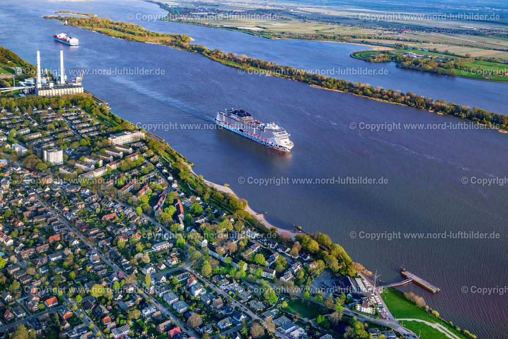 Hamburg_Elbe_Kreuzfahrtschiff_MSC_Euribia_ELS_1571140424 | SCHULAU 14.04.2024 Kreuzfahrt- Passagier- und Fahrgast- Schiff " MSC Euribia " in Fahrt auf der Elbe in Schulau im Bundesland Schleswig-Holstein, Deutschland. Weiterführende Informationen bei: MSC Cruises S.A.,. // Cruise passenger and passenger ship "MSC Euribia" sailing on the Elbe in Schulau in the federal state of Schleswig-Holstein, Germany. Further information at: MSC Cruises S.A.,. Foto: Martin Elsen
