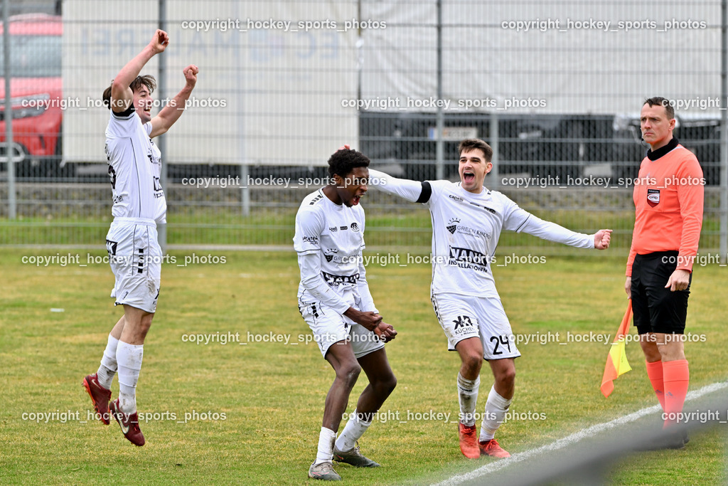 ASK Klagenfurt vs. SPG Wels Hertha 9.3.2024 | #26 Val Zaletel Cernos, #24 Matic Ahacic, #16 Mersei Dieu Nsandi, ASK Klagenfurt vs. SPG Wels Hertha 9.3.2024, ASK Klagenfurt vs. SPG Wels Hertha am 09.03.2024 in Steindorf (Ossiachersee Halle), Austria, (Photo by Bernd Stefan)