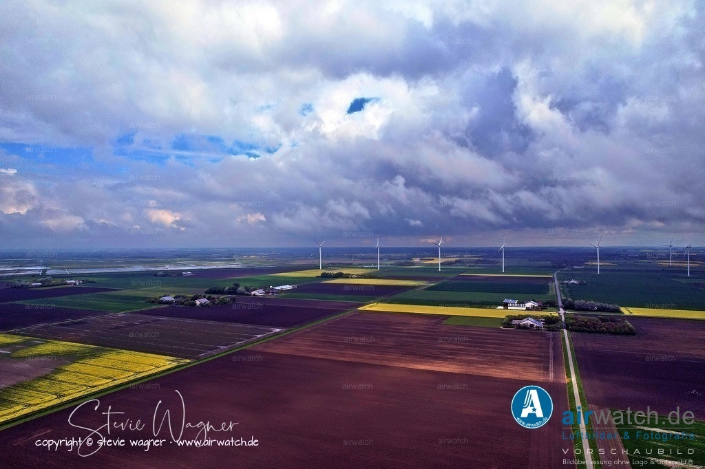 Luftbild Friedrich-Wilhelm-Luebke-Koog | Luftbild: Friedrich-Wilhelm-Luebke-Koog - 360Grad - Rundumblick - Position: Klanxbueller Weg