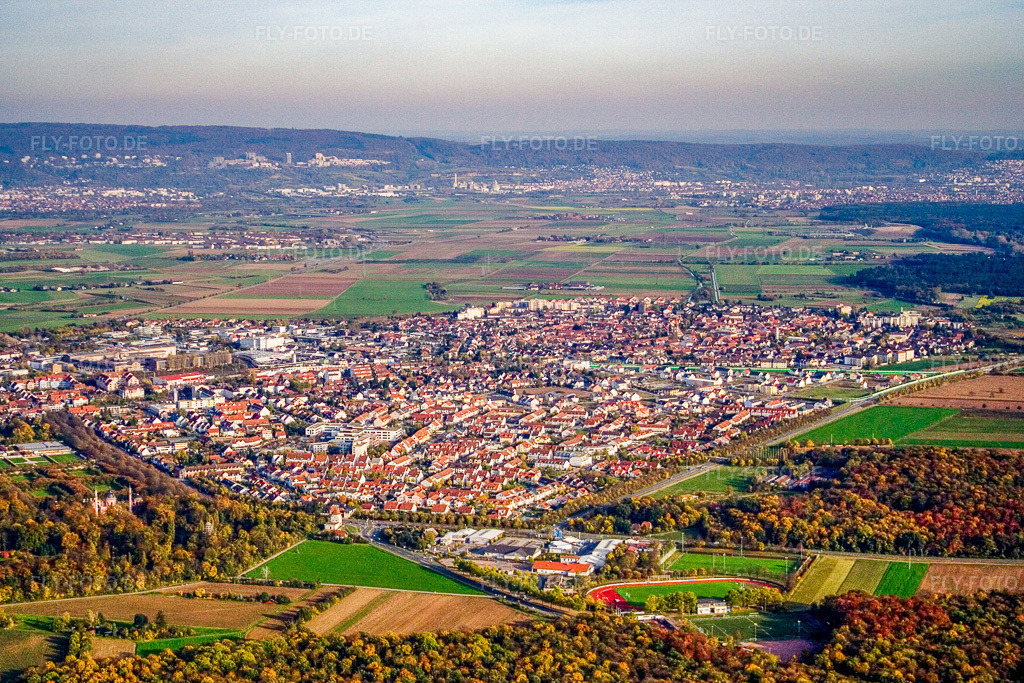 Luftbild: Ortsteil von Westen in Oftersheim im Bundesland Baden-Württemberg in Deutschland. Foto: IMG_14283.jpg vom 19.10.2008 durch Werner Riehm/FLY-FOTO.de